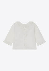 Bonpoint Girls Ruffled Blouse White W05XBLW00009-BCO/R_BONPO-002