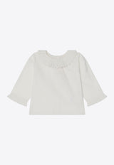 Bonpoint Baby Girls Ruffled Blouse White W05XBLW00009CO/R_BONPO-002