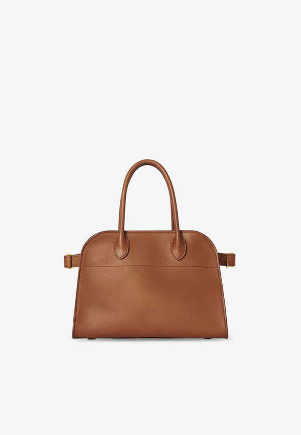 Soft Margaux 10 Top Handle Bag in Grained Leather