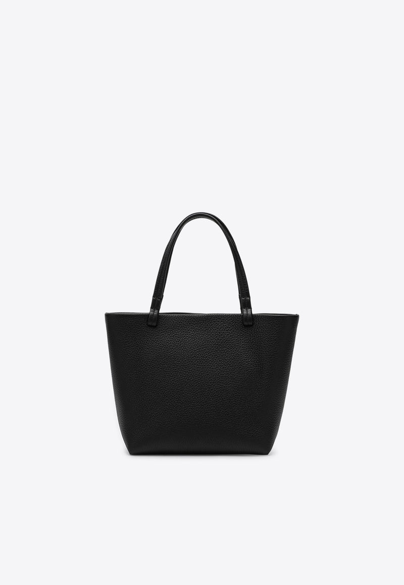 The Row Small Park Tote Bag in Calf Leather Black W1199L129/P_THERO-BLKP