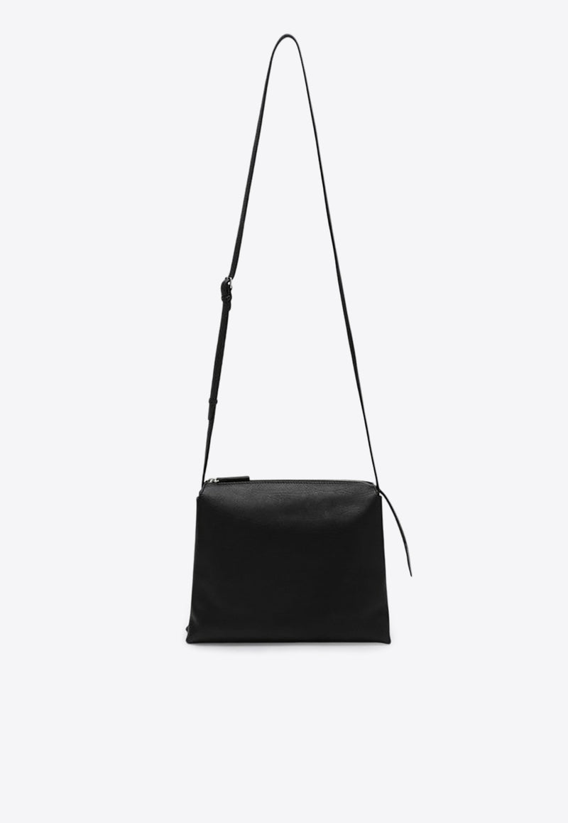 The Row NU Twin Leather Shoulder Bag Black W1235L97/P_THERO-BLPL