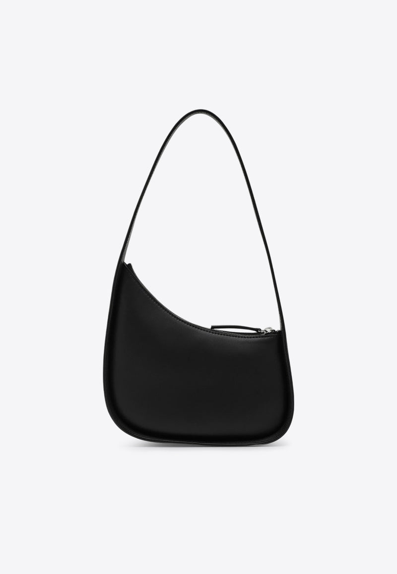 The Row Half Moon Leather Shoulder Bag Black W1249L52/P_THERO-BLPL