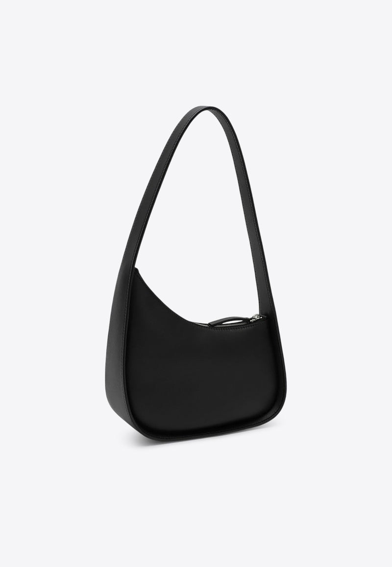 The Row Half Moon Leather Shoulder Bag Black W1249L52/P_THERO-BLPL