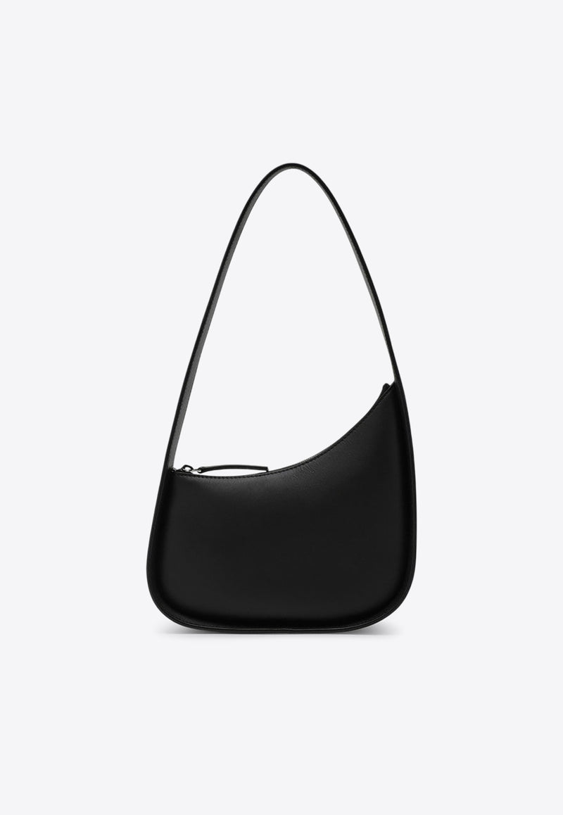 The Row Half Moon Leather Shoulder Bag Black W1249L52/P_THERO-BLPL