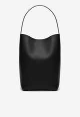 The Row Large N/S Park Leather Tote Bag Black W1273L129/P_THERO-BLK