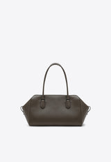 The Row EW Leather Top Handle Bag Gray W1698L129/P_THERO-ELPLD