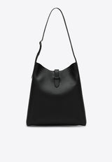 The Row Blake Grained Leather Hobo Bag Black W1699L129/P_THERO-BLPL