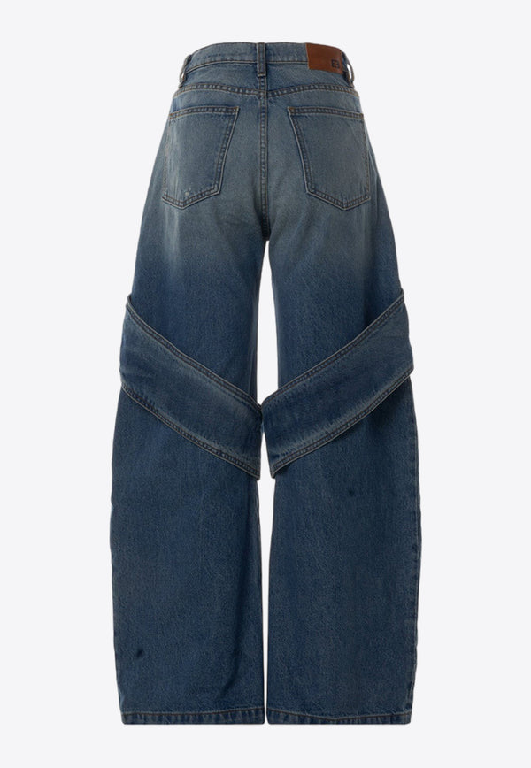 EB Denim Frederic Wide-Leg Cargo Jeans Blue W1700FREDCBLUE