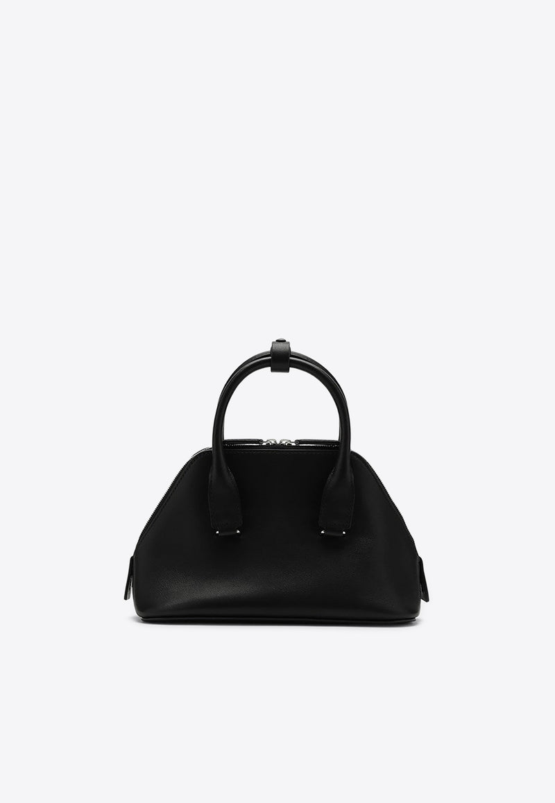 The Row Mini Devon Leather Top Handle Bag Black W1708L72/P_THERO-BLPL