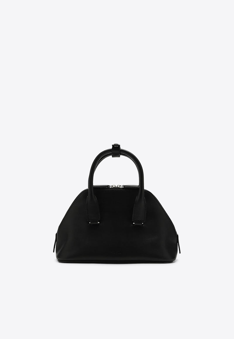 The Row Mini Devon Leather Top Handle Bag Black W1708L72/P_THERO-BLPL