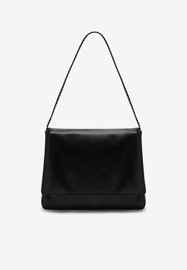 The Row Nuance Hobo Bag in Nappa Leather Black W1726L117/P_THERO-BLANS