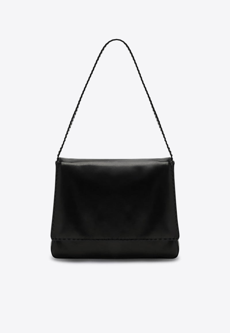 The Row Nuance Hobo Bag in Nappa Leather Black W1726L117/P_THERO-BLANS