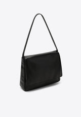 The Row Nuance Hobo Bag in Nappa Leather Black W1726L117/P_THERO-BLANS