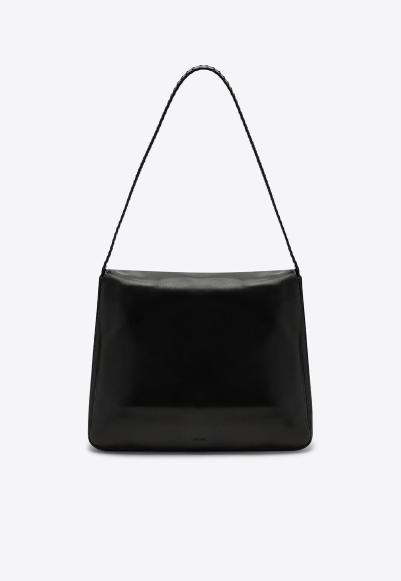 The Row Nuance Hobo Bag in Nappa Leather Black W1726L117/P_THERO-BLANS