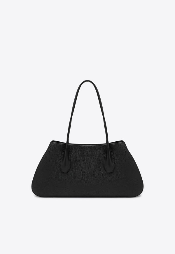 The Row Alger Leather Shoulder Bag Black W1855L624L72/R_THERO-BBLCS