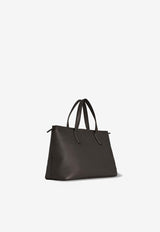The Row Marcel Leather Top Handle Bag Brown W1909L129/R_THERO-DEOS