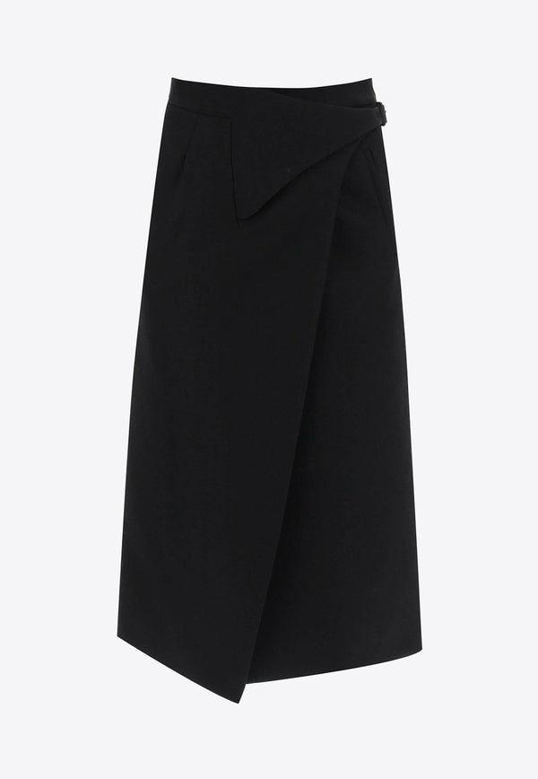 Wardrobe.NYC Wool Midi Wrap Skirt W2016R05BLACK