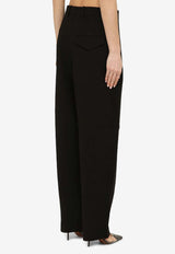 Wardrobe.NYC Wool Wide Tailored Pants Black W2050R09WO/O_WARDR-BLK