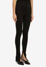 Wardrobe.NYC Skinny Pants with Slit Black W2054R09VI/N_WARDR-BLK
