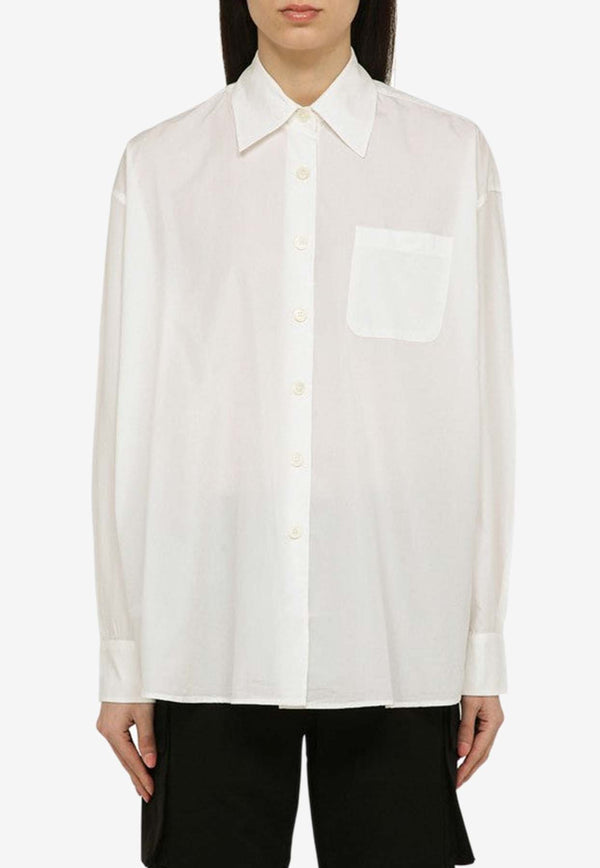 Our Legacy Relaxed-Fit Long-Sleeved Shirt W2242BWCO/O_OLEGA-WHT