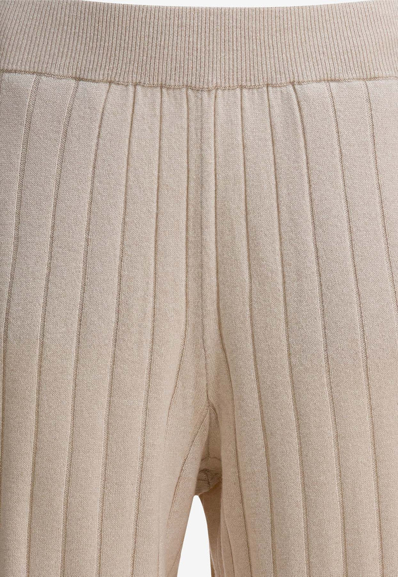 Brunello Cucinelli Cashmere Ribbed Pants Beige M12193499CN058_b0da4270-a455-43d6-b869-2ce1f884e1fd