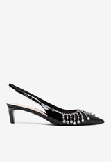 Gucci Demi 35 Embellished Slingback Pumps Black 805307BNC001000_74650