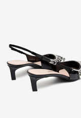 Gucci Demi 35 Embellished Slingback Pumps Black 805307BNC001000_74650