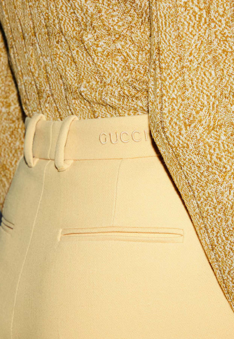 Gucci Wool Straight-Leg Pants Yellow 805983Z7AC39048_74698
