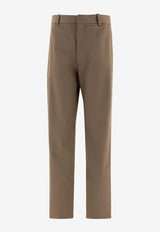 Loewe Silk-Blend Tailored Pants Green S540Y04XIF6975 KHAKI BROWN_73269