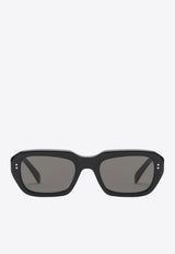 Retrosuperfuture Miles Rectangular Sunglasses Gray W24-II3SPVC/Q_SUPER-BLK