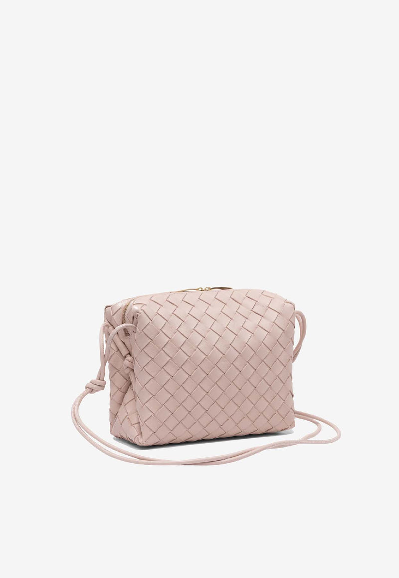 Bottega Veneta Loop Intrecciato Leather Crossbody Bag Lotus 723548V1G116917_80177