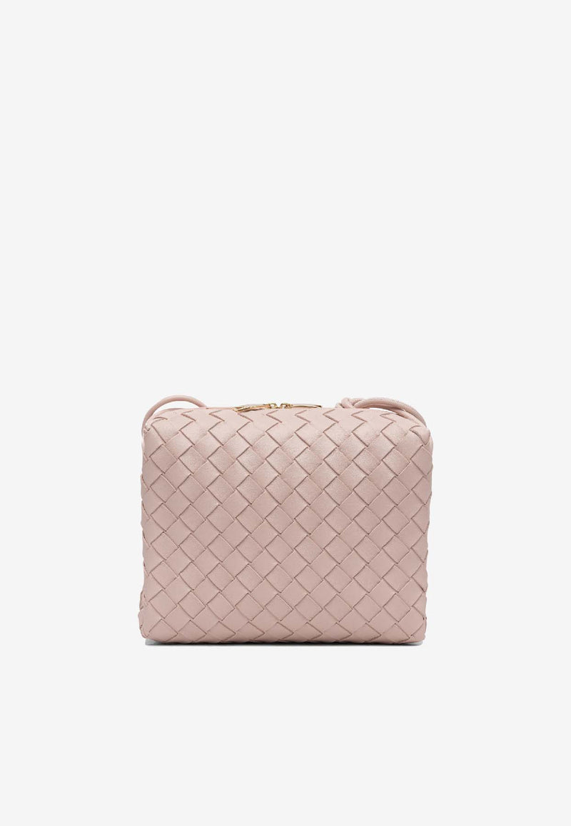 Bottega Veneta Loop Intrecciato Leather Crossbody Bag Lotus 723548V1G116917_80177