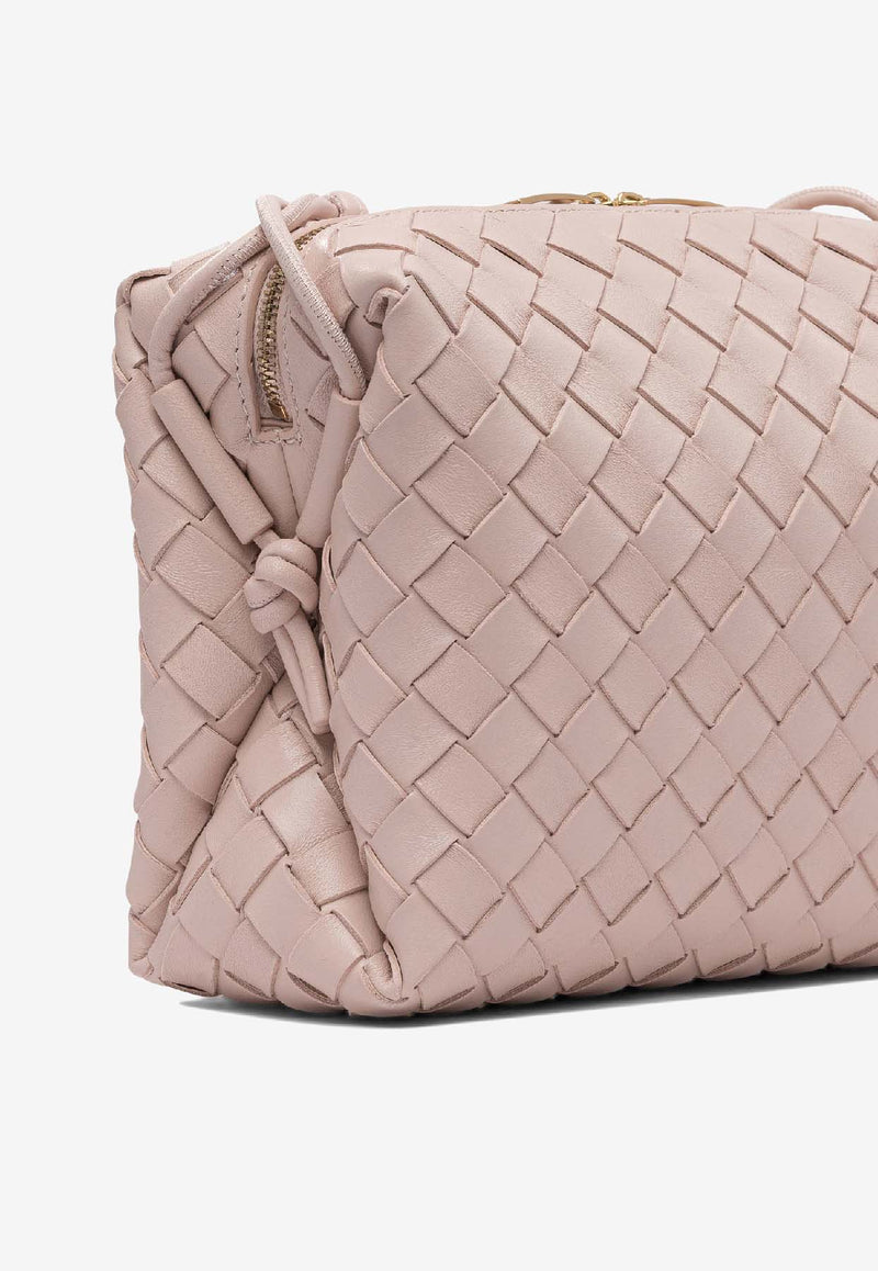 Bottega Veneta Loop Intrecciato Leather Crossbody Bag Lotus 723548V1G116917_80177