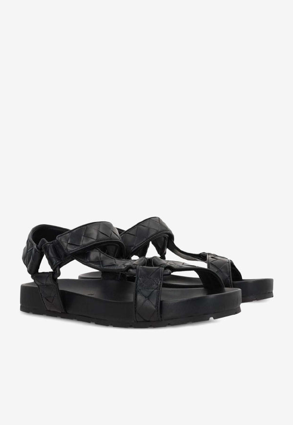 Bottega Veneta Trip Leather Slides Black 775305V3HB01000_80199