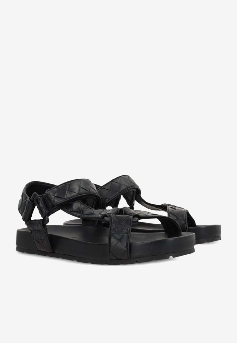 Bottega Veneta Trip Leather Slides Black 775305V3HB01000_80199