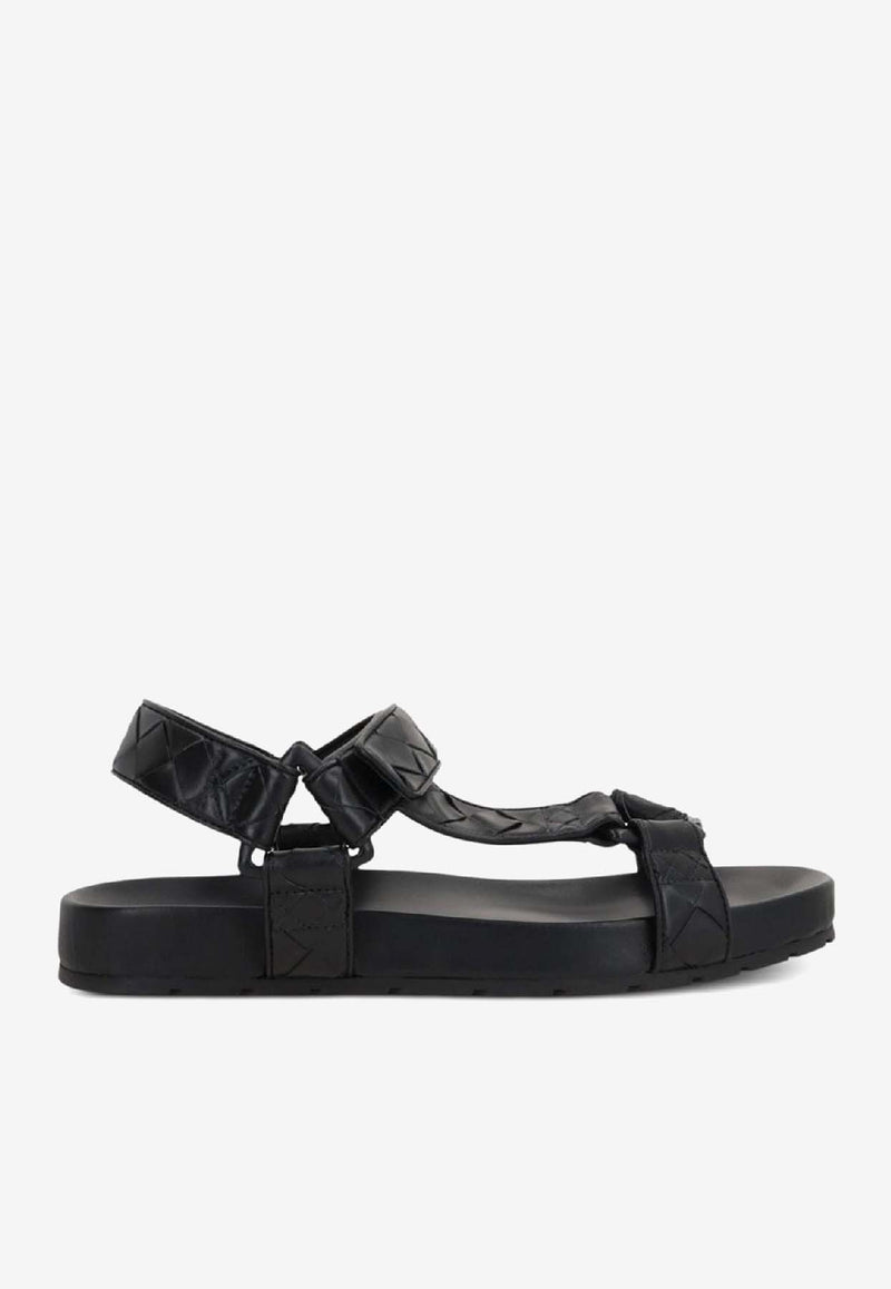 Bottega Veneta Trip Leather Slides Black 775305V3HB01000_80199