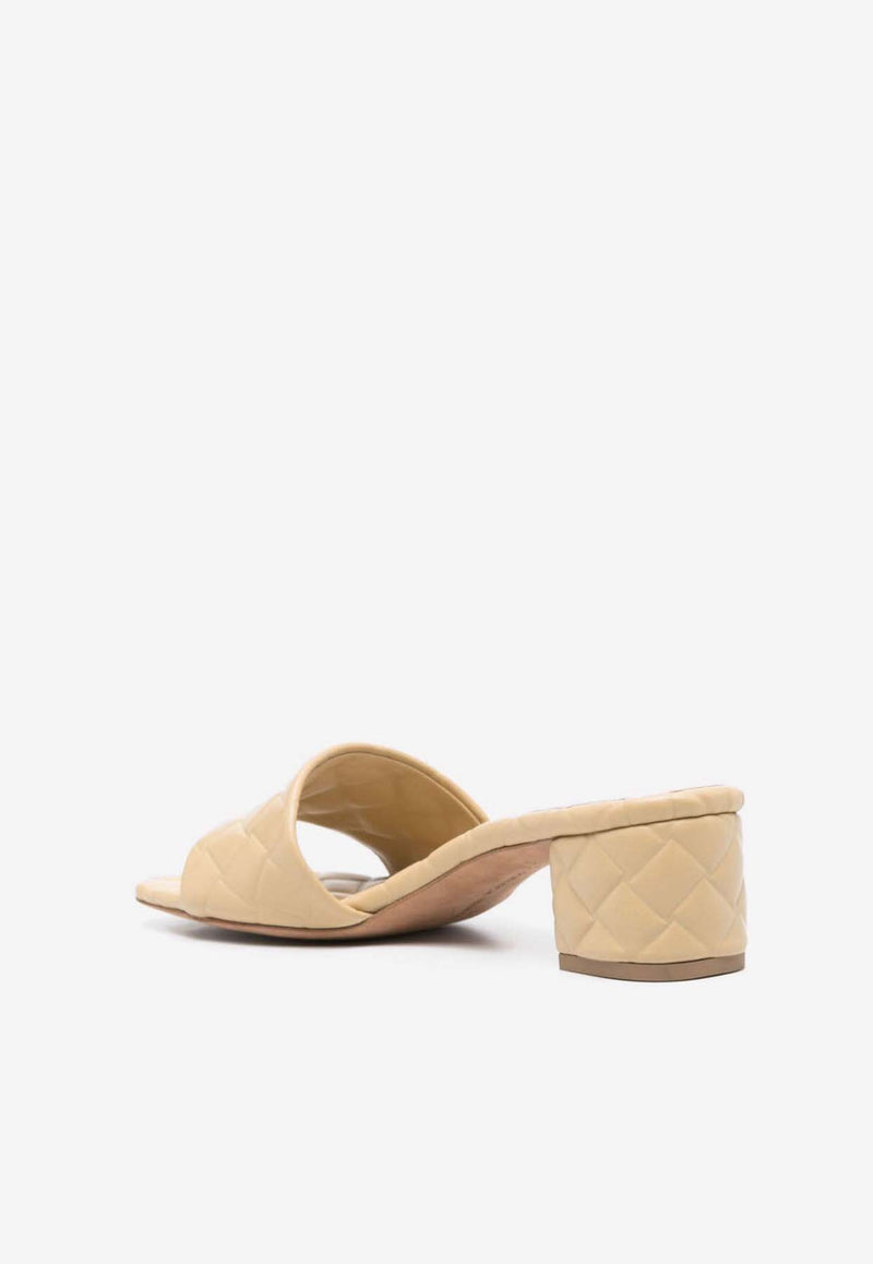 Bottega Veneta Amy 45 Intrecciato Leather Mules Cane Sugar 778164V3RS02624_80171