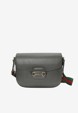 Gucci Horsebit Leather Messenger Bag Gray 70045718YSG1142_80303