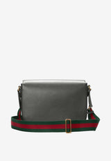 Gucci Horsebit Leather Messenger Bag Gray 70045718YSG1142_80303