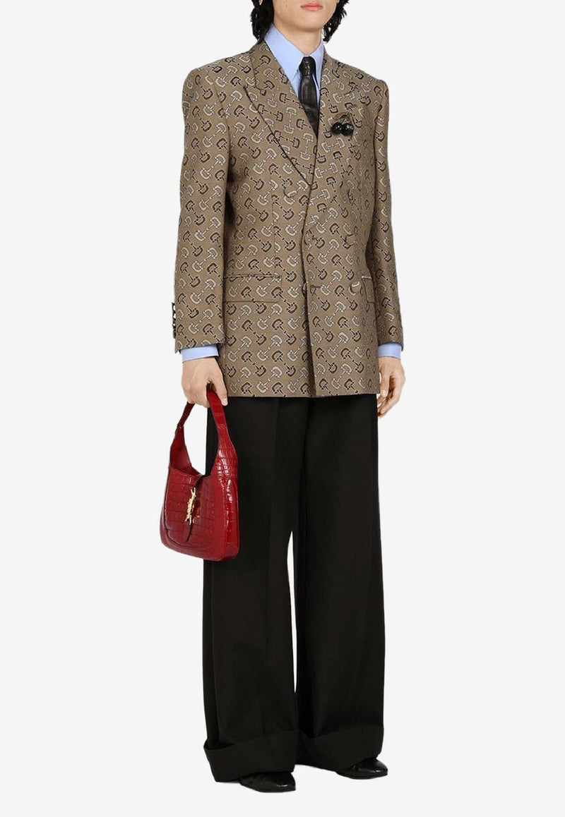 Gucci Monogram Jacquard Blazer Beige 705284ZAKIV9549_80357