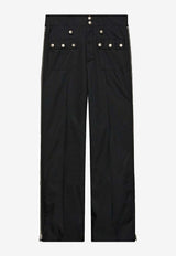 Gucci Stud-Embellished Straight-Leg Pants Black 710432ZAHLW1000_80256