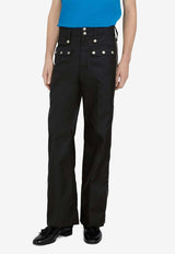 Gucci Stud-Embellished Straight-Leg Pants Black 710432ZAHLW1000_80256