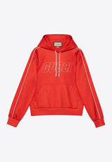 Gucci Raised Logo Hooded Sweatshirt Red 768498XJF386284_80248
