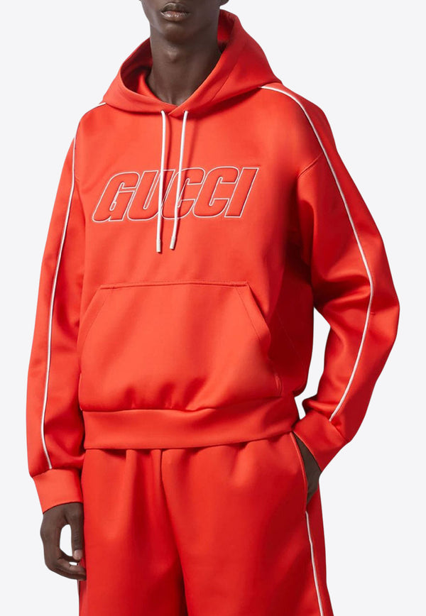 Gucci Raised Logo Hooded Sweatshirt Red 768498XJF386284_80248