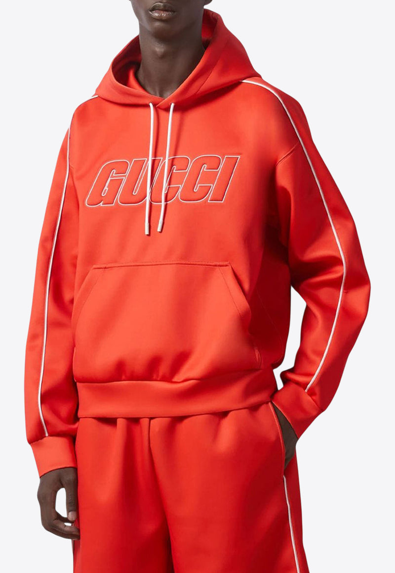 Gucci Raised Logo Hooded Sweatshirt Red 768498XJF386284_80248