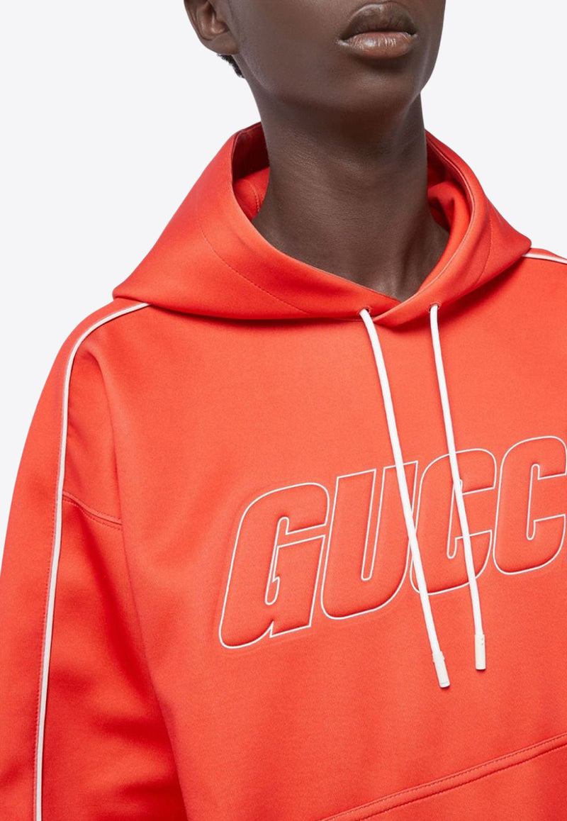Gucci Raised Logo Hooded Sweatshirt Red 768498XJF386284_80248