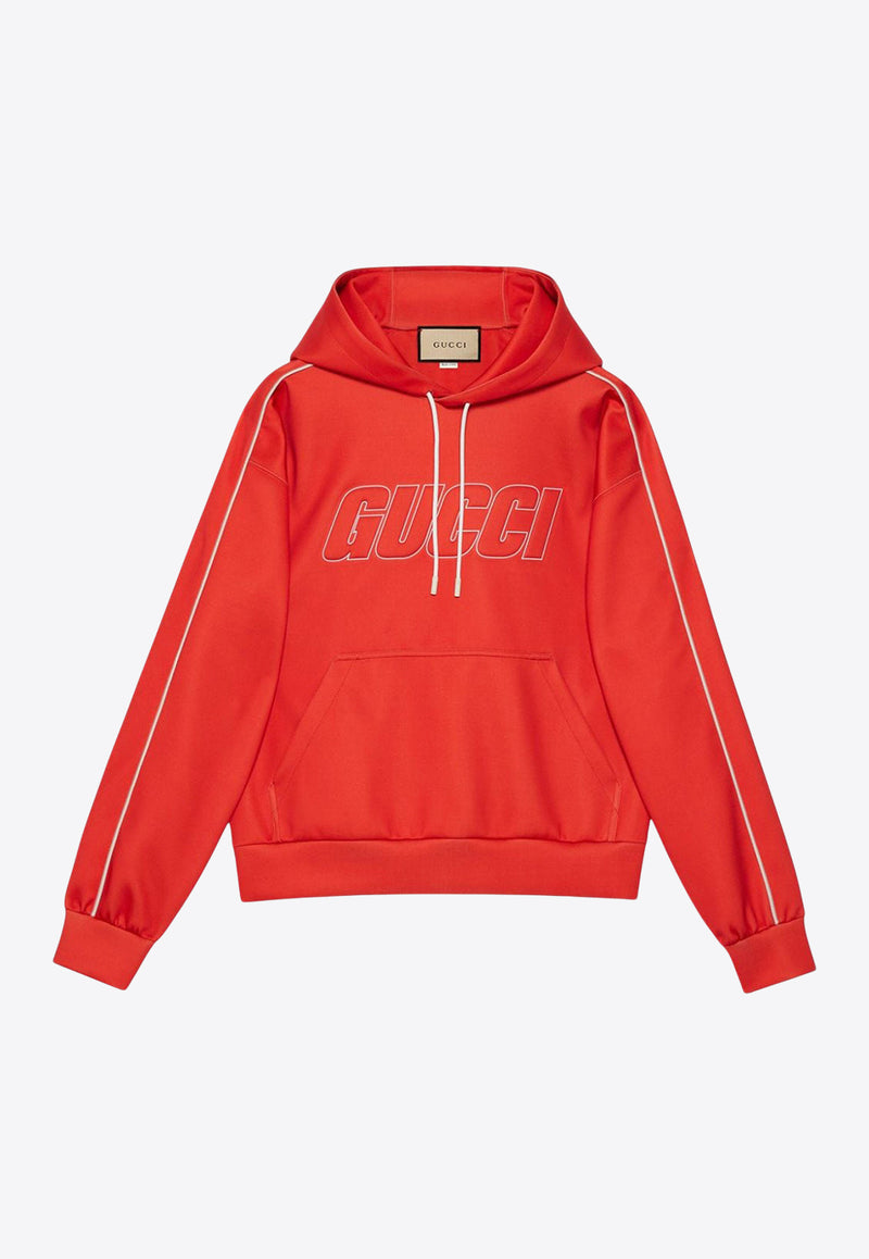 Gucci Raised Logo Hooded Sweatshirt Red 768498XJF386284_80248