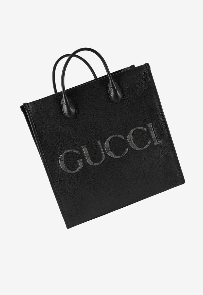 Gucci Embossed Logo Top Handle Bag Black 770975AACXB1049_80184