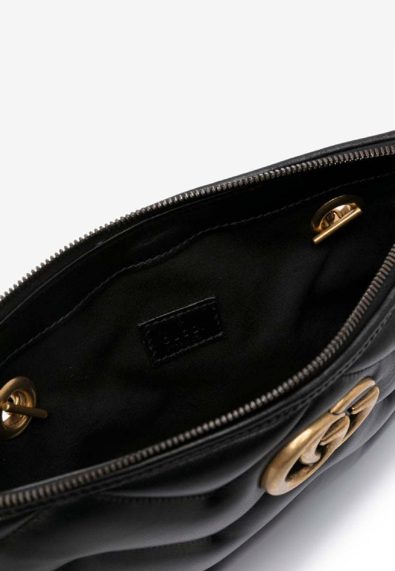 Gucci Double G Quilted Leather Pouch Bag Black 777255AAC741000_79978