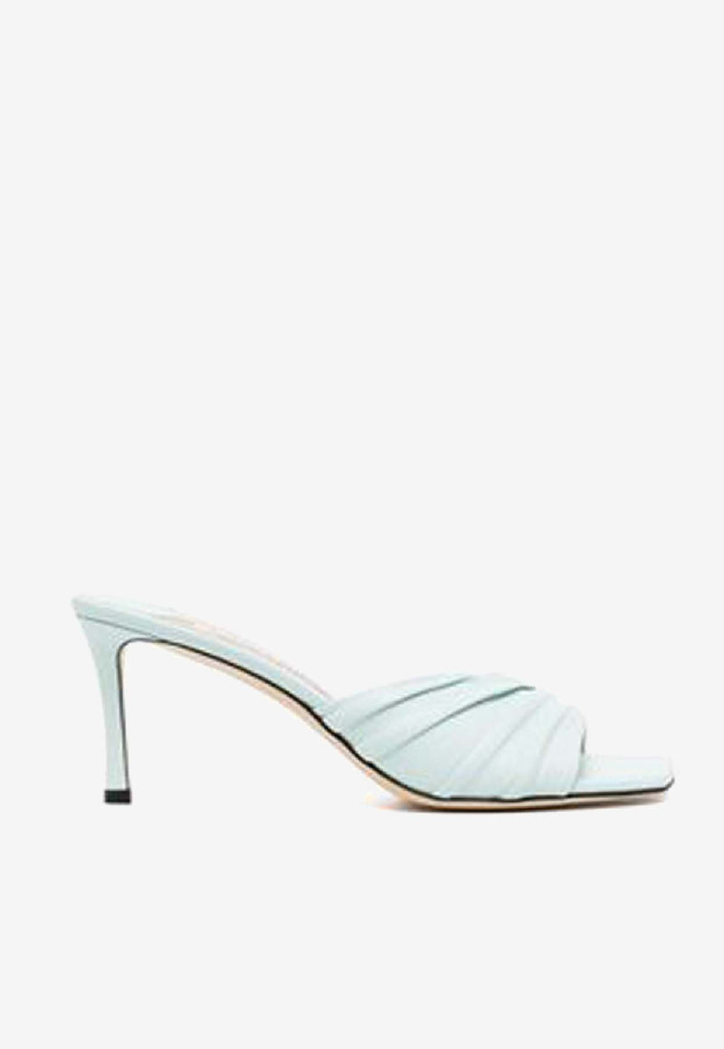 Jimmy Choo Basil 95 Leather Sandals Blue BASIL SANDAL 95ZSAPOWDER BLUE_80183